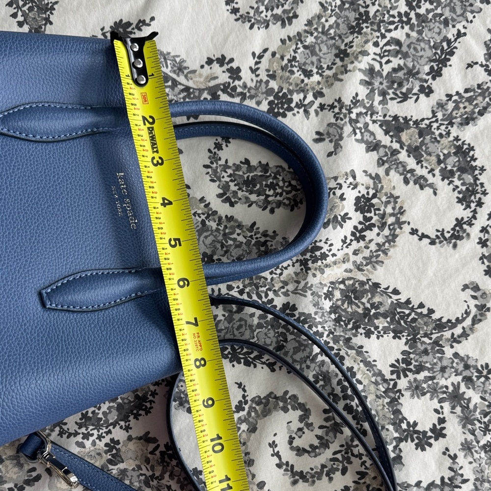 kate spade blue pebbled leather satchel - Picture 13 of 14